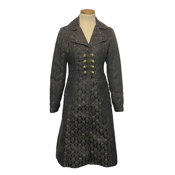 The People Have Spoken Jackets & Blazers - Y2K Vintage THE PEOPLE HAVE SPOKEN Steampunk Brocade Waistcoat Coat 90s Y2K S
